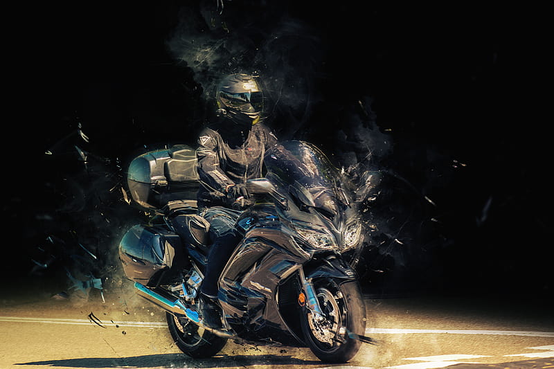Yamaha FJR1300, driver, motorcycle, HD wallpaper
