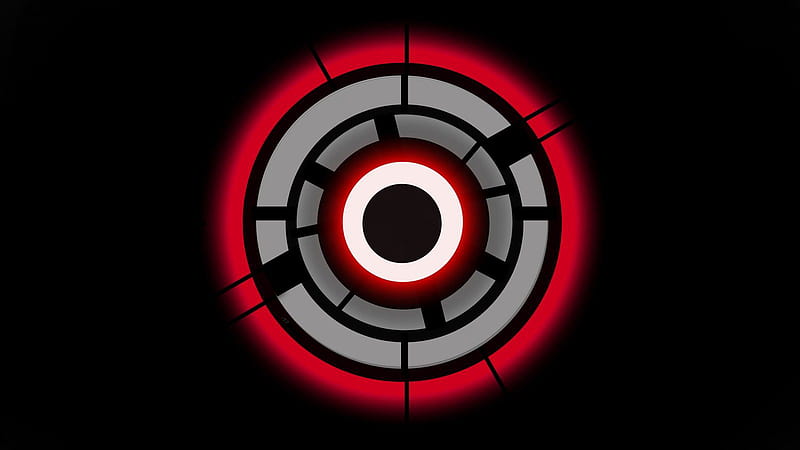 Red White And Gray Target Scope With Black Background Target, HD wallpaper