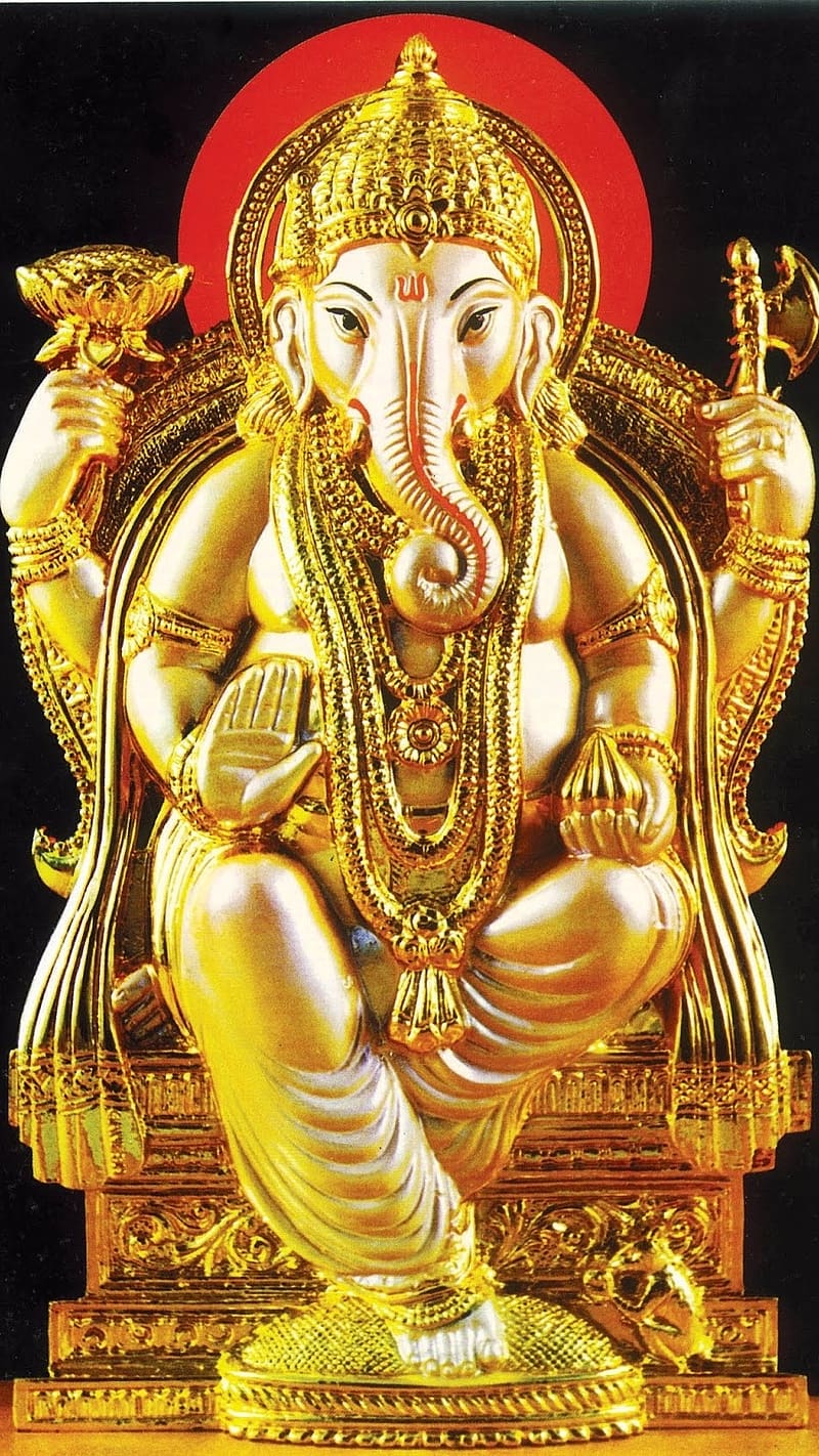 Ganpati Bappa A beautiful idol of Lord Ganesha, ganpati bappa, a ...