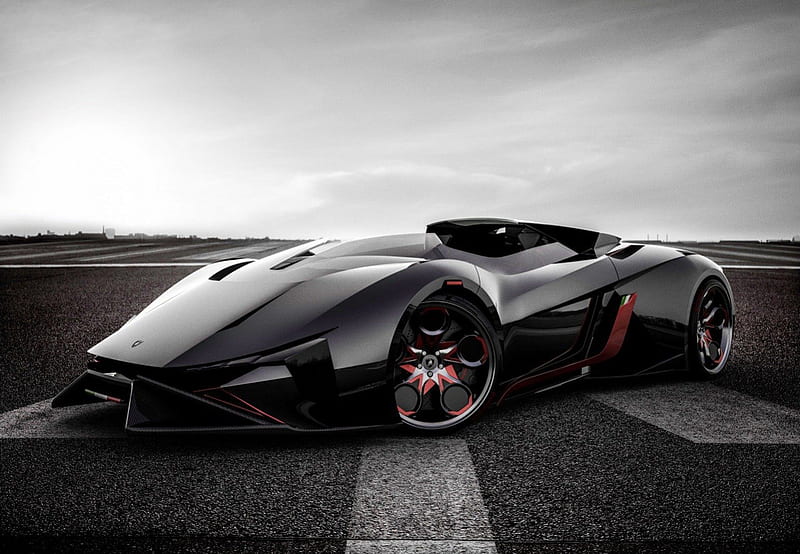 Lamborghini-Diamante-Concept, Lamvo, Black, Custom, Diamante, HD wallpaper