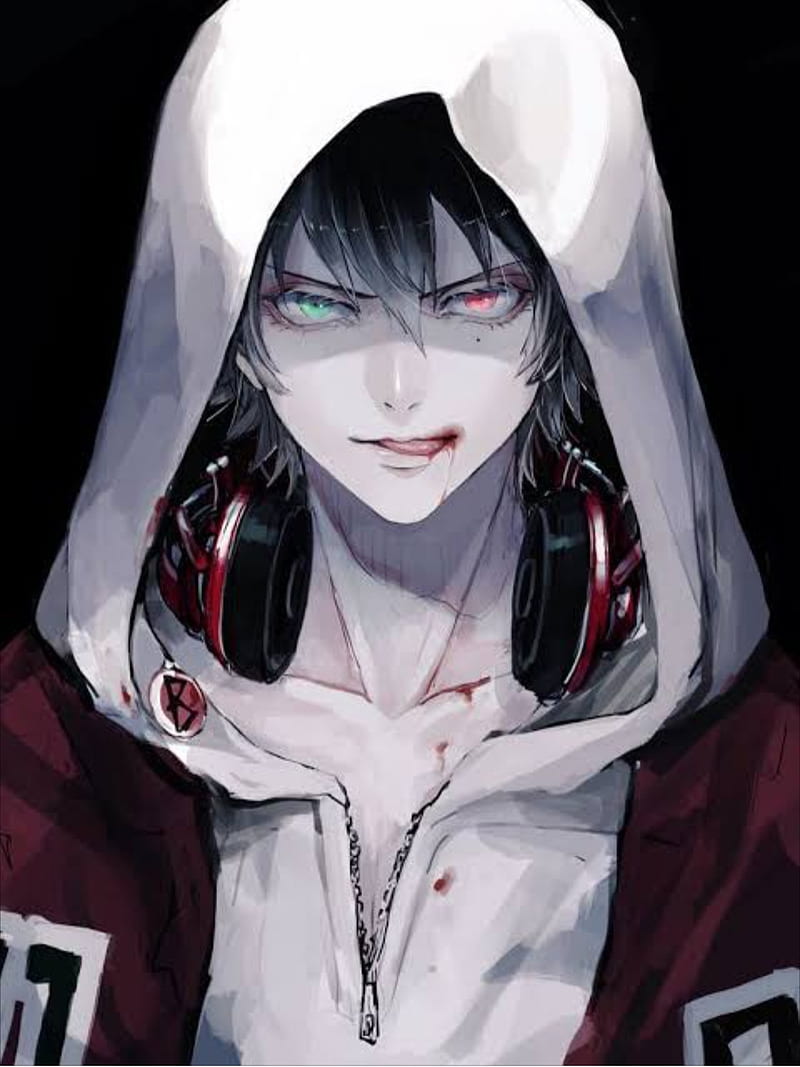 Bad Boy, alone, anime, attractive, blood, dark, humans, kan, night, vampir, HD phone wallpaper