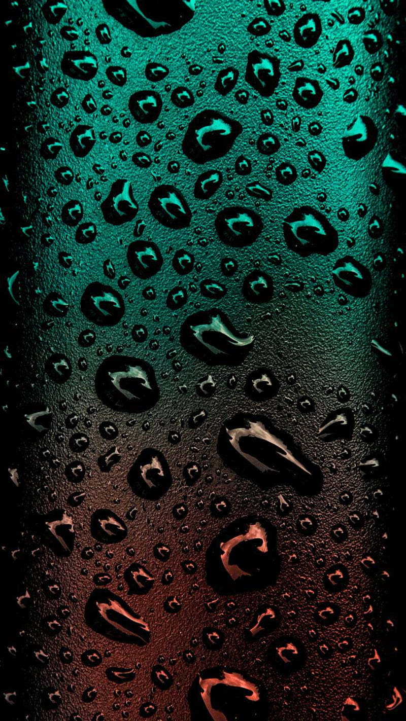 Blue Red Water, black, bubble, bubbles, colors, desenho, drops, edge, gradient, simple, HD phone wallpaper