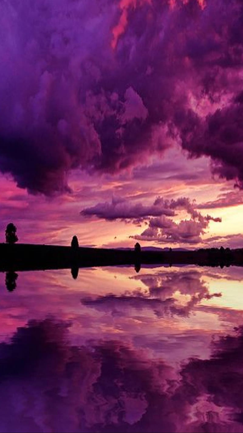 Purple clouds, cvx, HD phone wallpaper