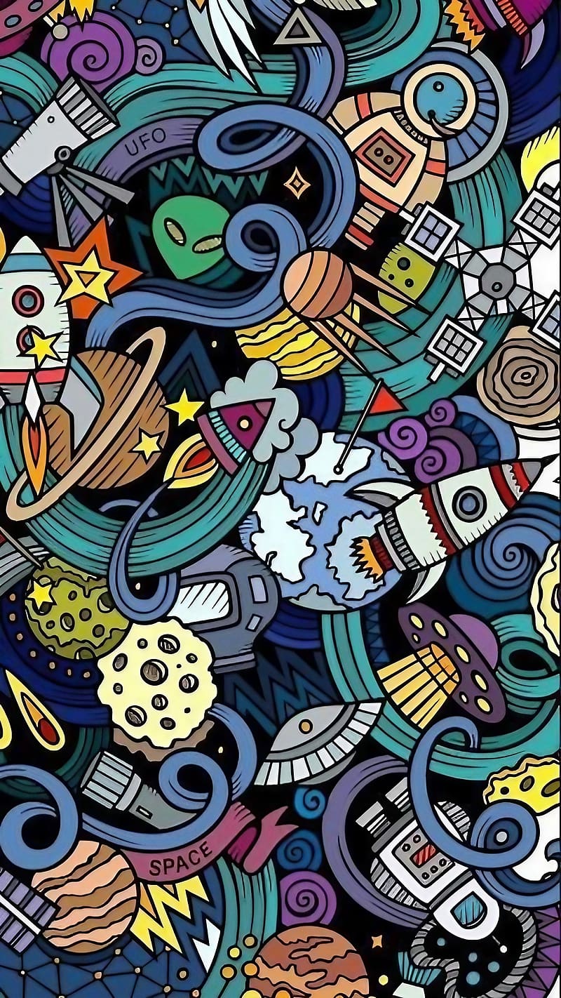 doodle art, Seni, art, HD phone wallpaper