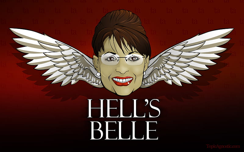Hell's Belle (Sarah Palin), sarah, , sarah palin, alaska, angel, wds, hell, palin, usa, america, hells belle, governor, HD wallpaper