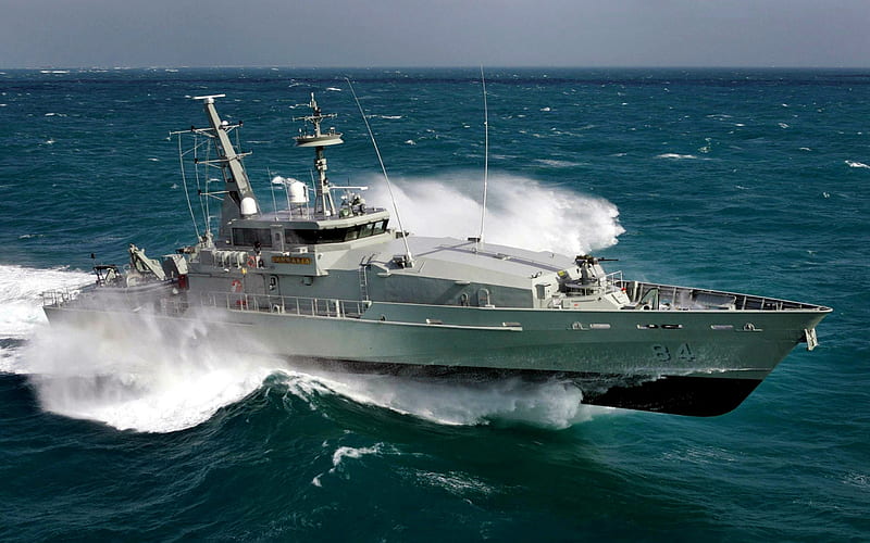 HMAS Larrakia, ACPB 84, Royal Australian Navy, patrol boat, Armidale-class, Australian warships, HD wallpaper