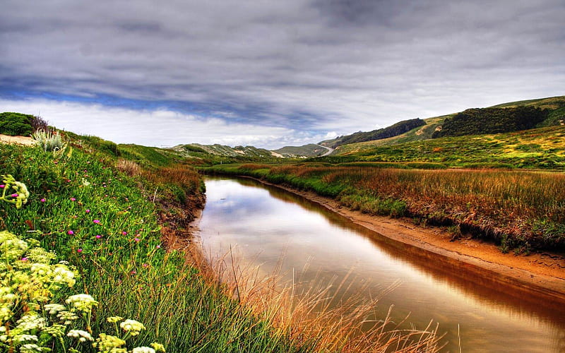 river nature-river bank landscape graphy, HD wallpaper