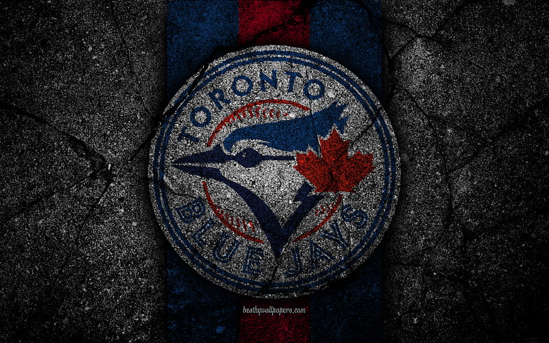 Toronto Blue Jays Logo Mlb Baseball Usa Black Stone Major League Baseball Hd Wallpaper Peakpx
