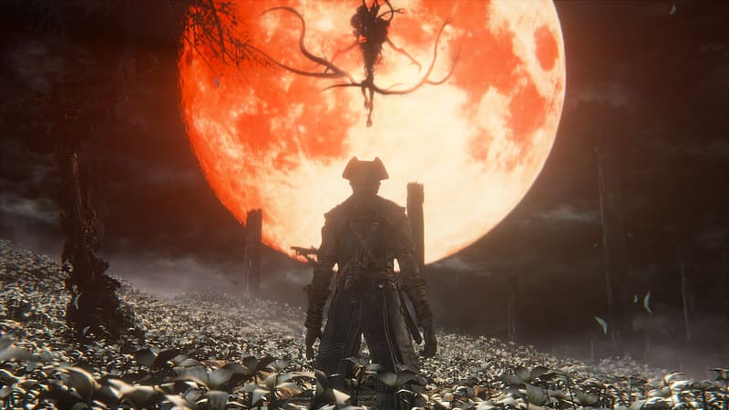 Moon, Dark, Warrior, Creature, Creepy, Blood Moon, Video Game ...