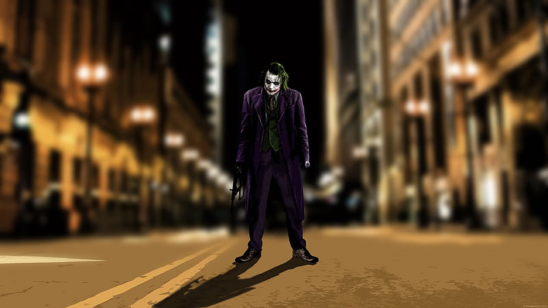 Joker On The Streets, joker, superheroes, artwork, artist, HD wallpaper