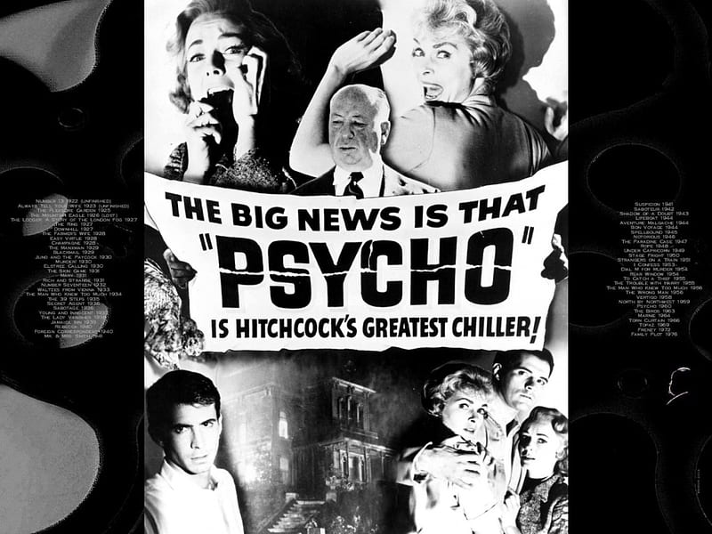 Psycho02, alfred hitchcock, posters, Psycho, classic movies, HD wallpaper