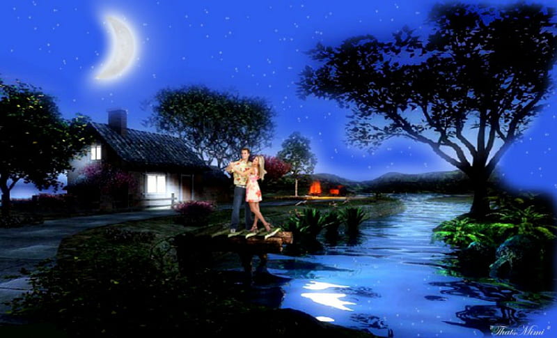 Dancing Under The Moonlight, cute, romantic, love, moonlight, bonito,  dancing, HD wallpaper | Peakpx