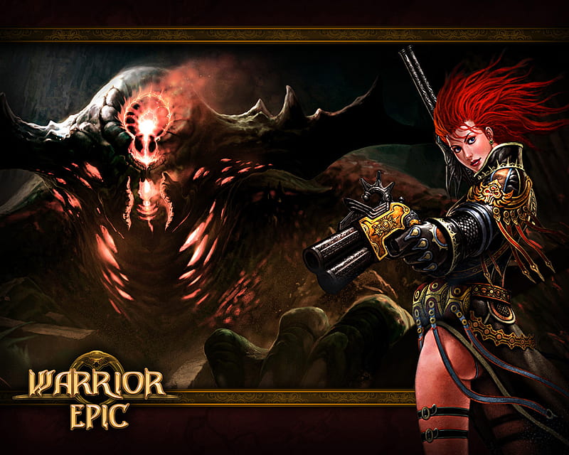 Warrior Epic, game, female, fanatsy, warrior, HD wallpaper