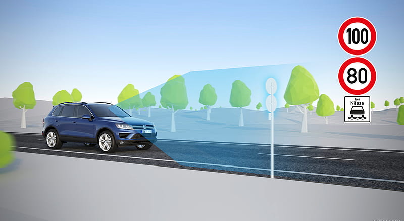 2015 Volkswagen Touareg - Traffic Sign Detection , car, HD wallpaper