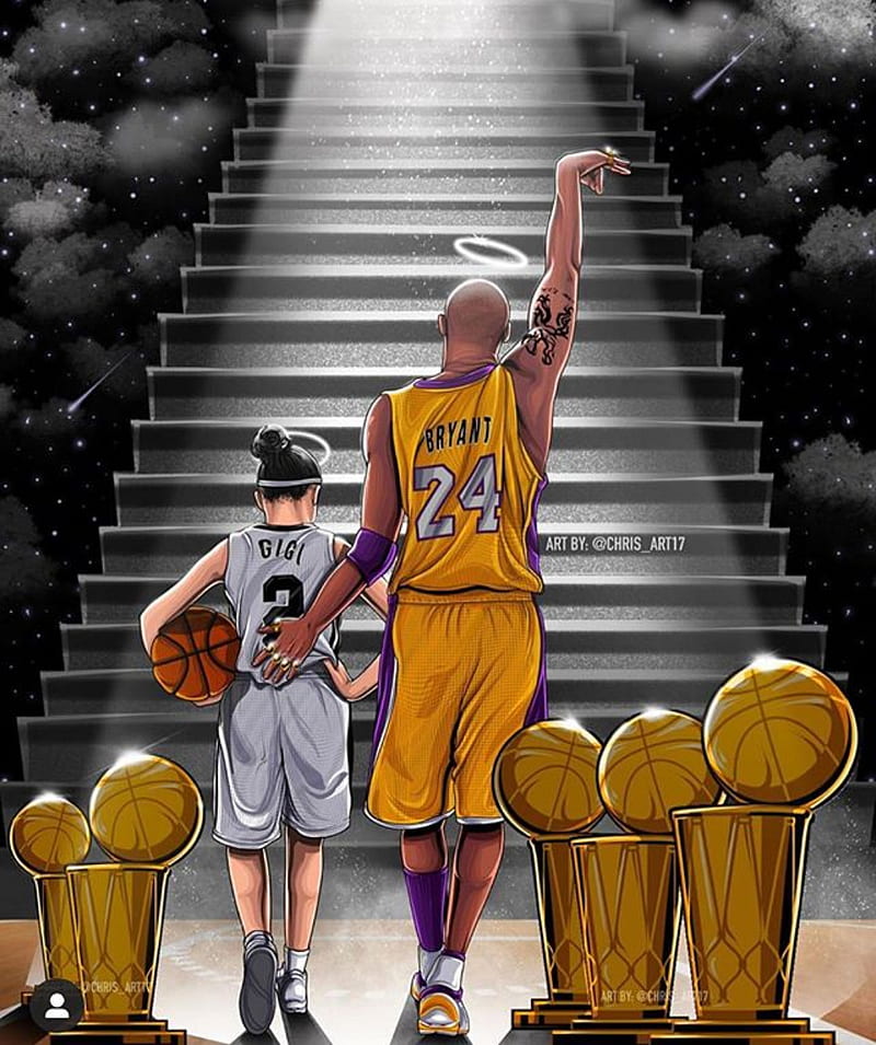 Kobe and Gigi Bryant wallpaper  Kobe bryant pictures Kobe bryant wallpaper  Kobe bryant poster