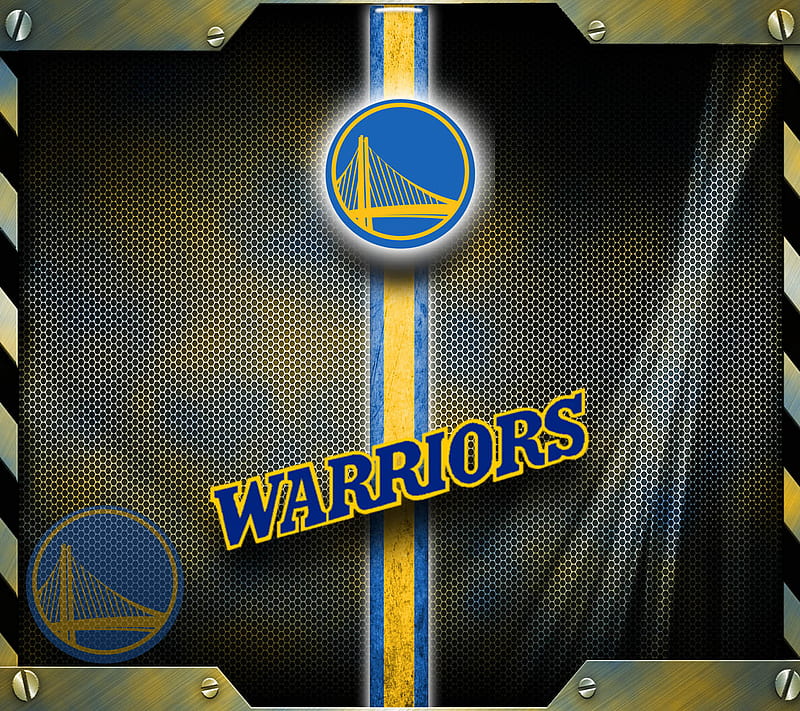 Warriors, basketball, blue, golden state, nba, yellow, HD wallpaper