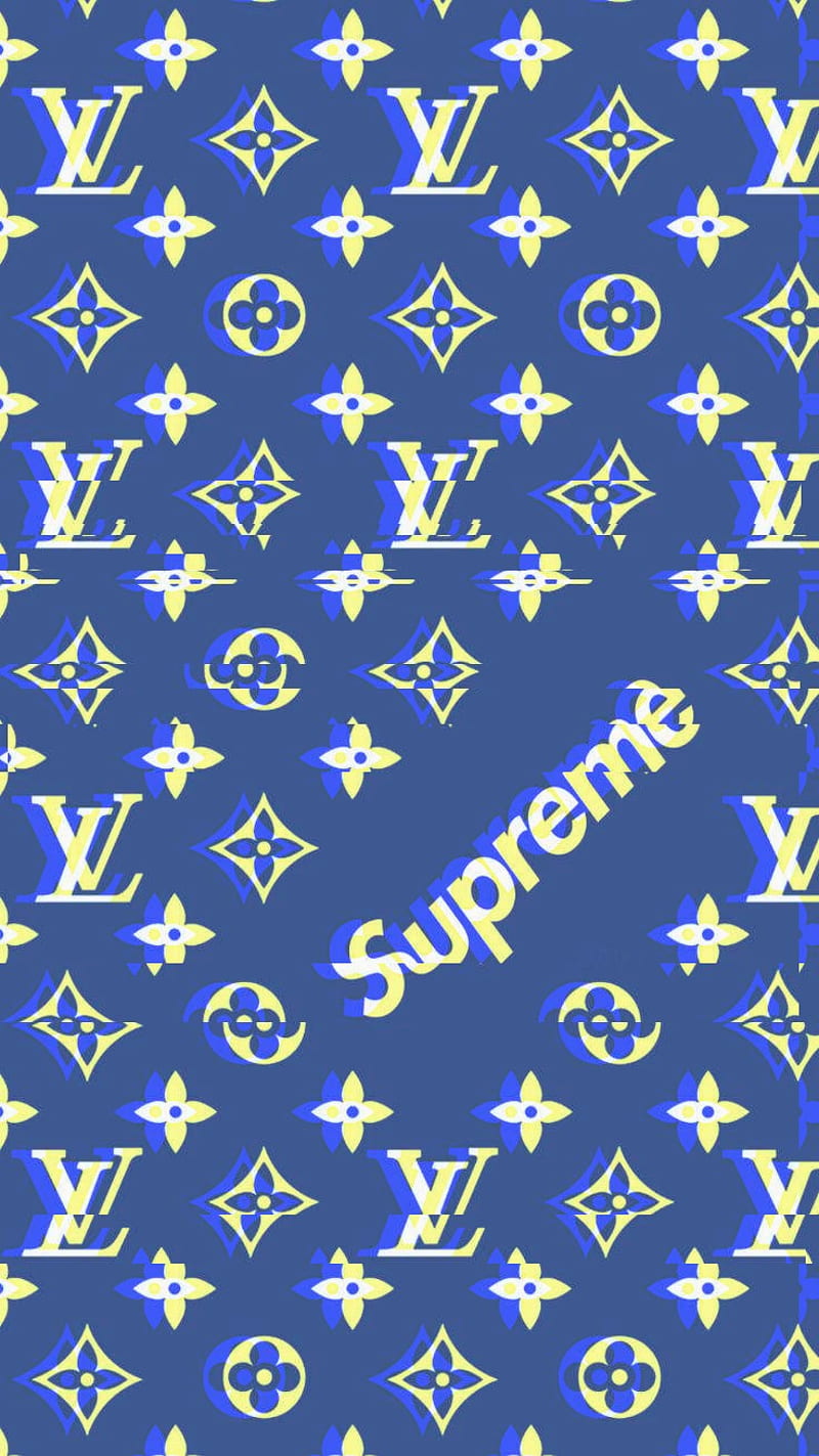 Shades of blue Louis Vuitton  Floral wallpaper iphone, Apple