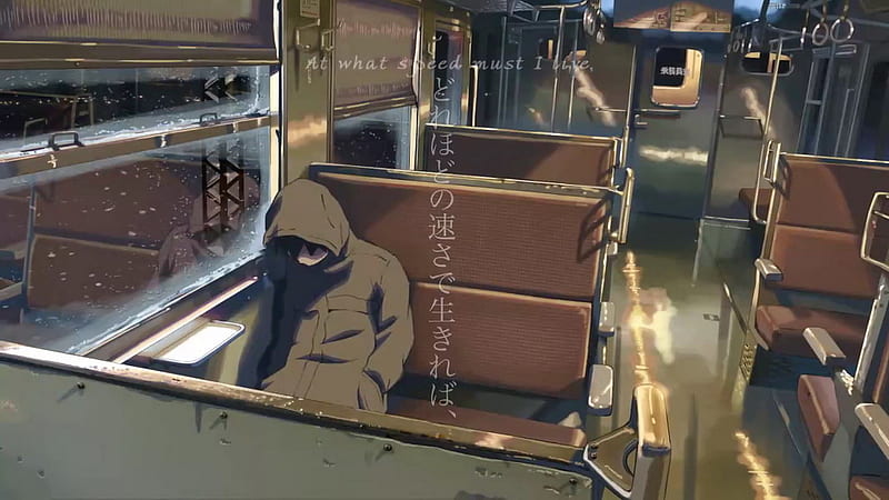 in the train, 5 centimeters per second, anime, other, HD wallpaper