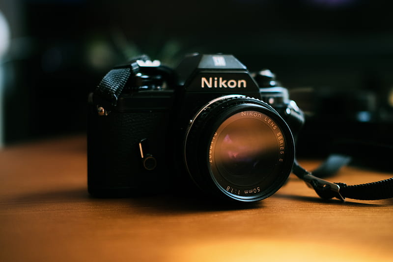 black Nikon DSLR camera, HD wallpaper