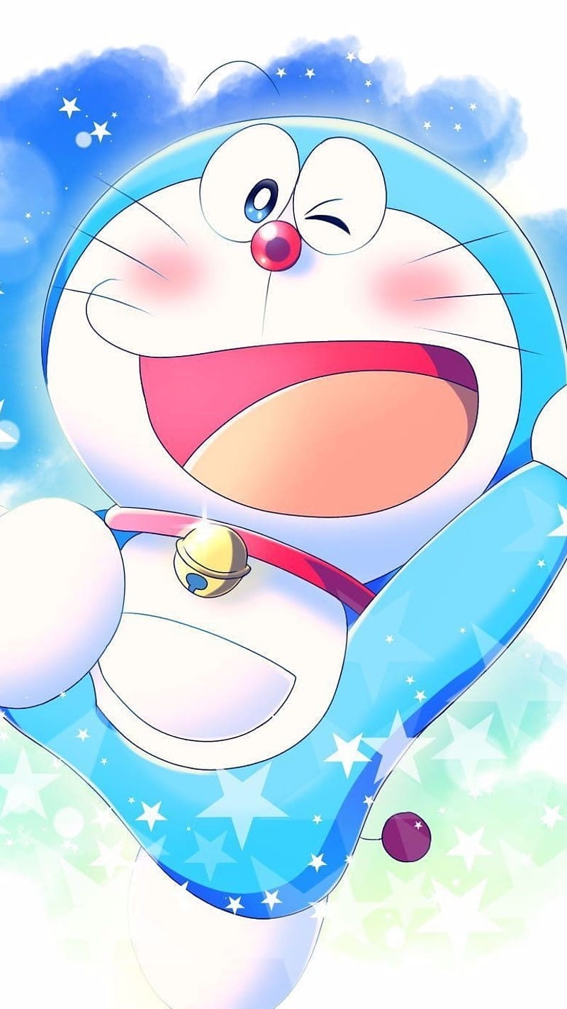 Doraemon With Stars, doraemon, stars, cartoon, blue, animated, wink, HD  phone wallpaper | Peakpx