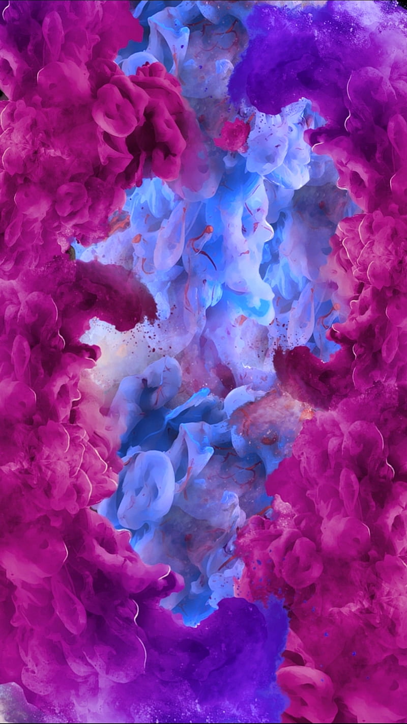 Smoke, blue, color, colorful pink, purple, HD phone wallpaper