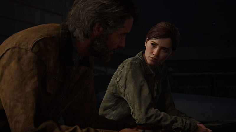 Download Joel and Ellie living on the edge in The Last of Us Wallpaper