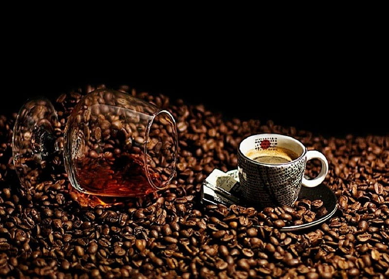 Coffee For You, glassware, coffee, sharing, beans, HD wallpaper