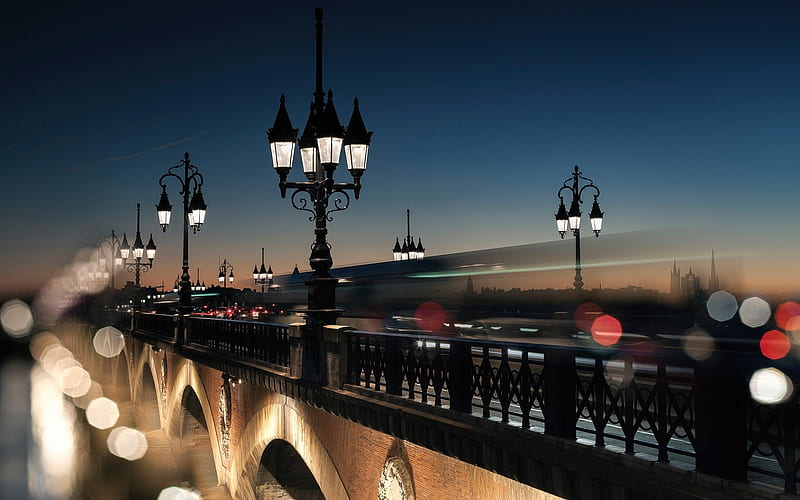bridge in bordeaux-Cities, HD wallpaper