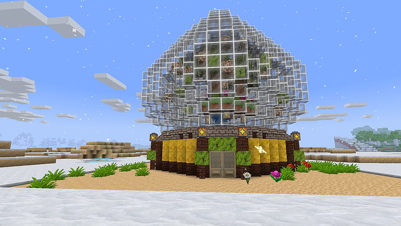 Amazing Greenhouse in the Middle of Winter - RealmCraft Minecraft Clone, games, 3d game, minecraft house, building game, sandbox game, video games, game design, play games, open world game, cube world, minecraft update, action adventure, realmcraft, minecraft, animals, minecraft mob, fun, letsplay, minecrafter, blockbuild, minecraft tutorial, gameplay, pixel games, pixels, minecraft, mobile games, HD wallpaper