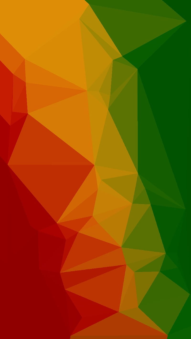 Red Gold and Green, abstract, bob marley, music, peace, polygon, rasta, red yellow green, reggae, HD phone wallpaper
