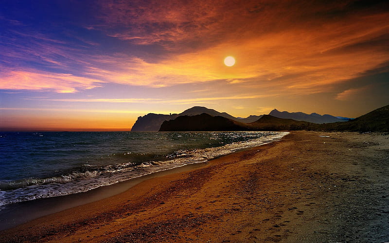 crimea beach-Summer landscape, HD wallpaper
