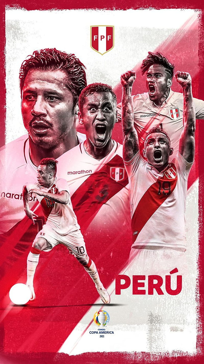 Peru, red, soccer, Conmebol, Copa America 2021, HD phone wallpaper