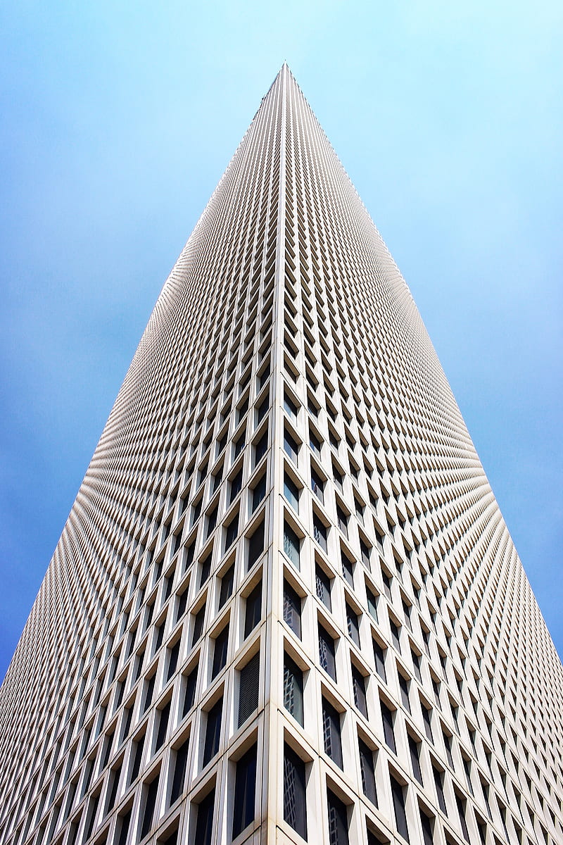 architectural and low-angle of white high rise building, HD phone wallpaper