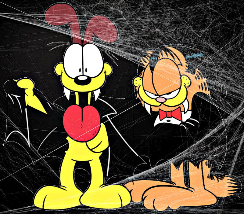 Garfield And Odie In Garfield's Halloween 2016, Garfield, Dog, Cat, Odie, Halloween, Movie, HD wallpaper
