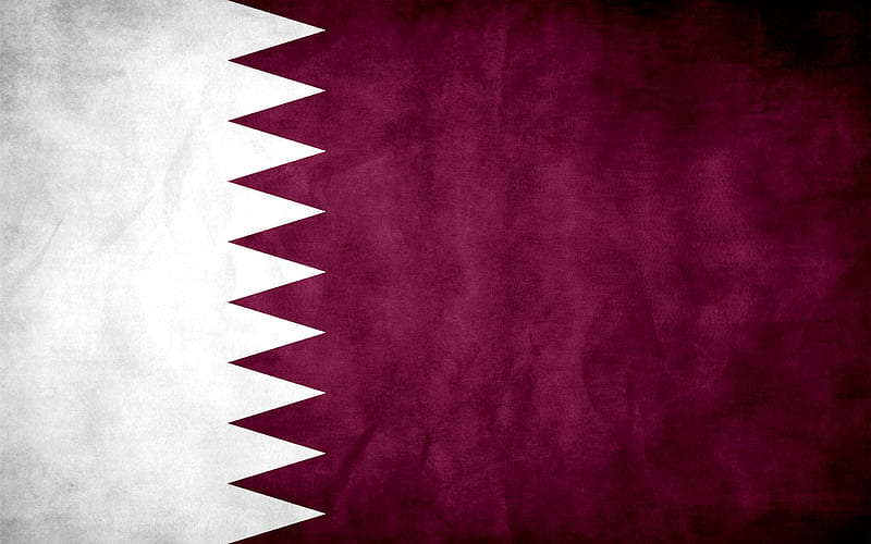 Qatar, Qatari flag, wall texture, East, HD wallpaper