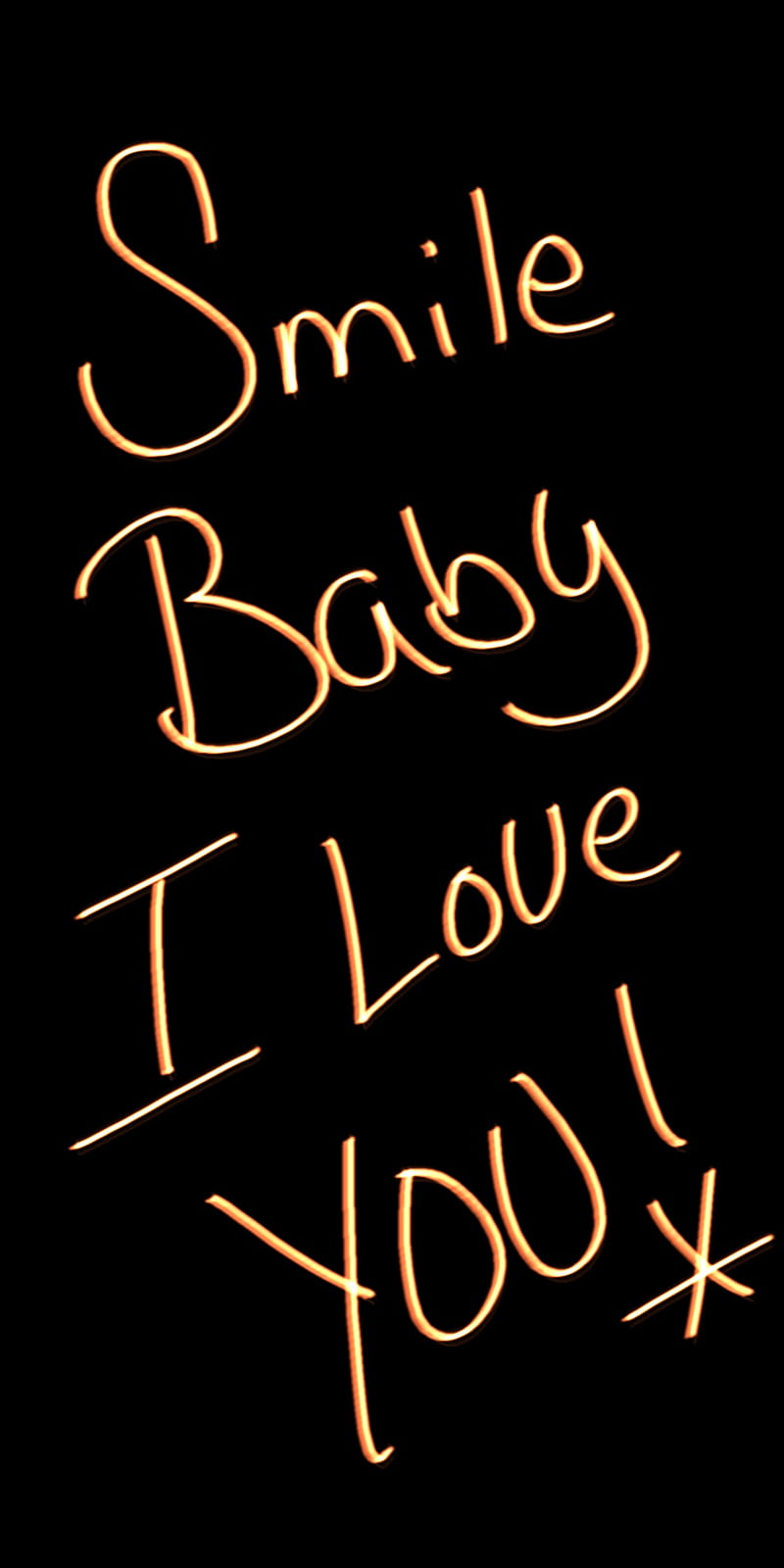 Smile baby, i love you, writing, HD phone wallpaper