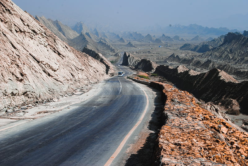 Hingol National Park, balochistan, gawadar, mountains, nature, pakistan, peaks, road, roads, HD wallpaper