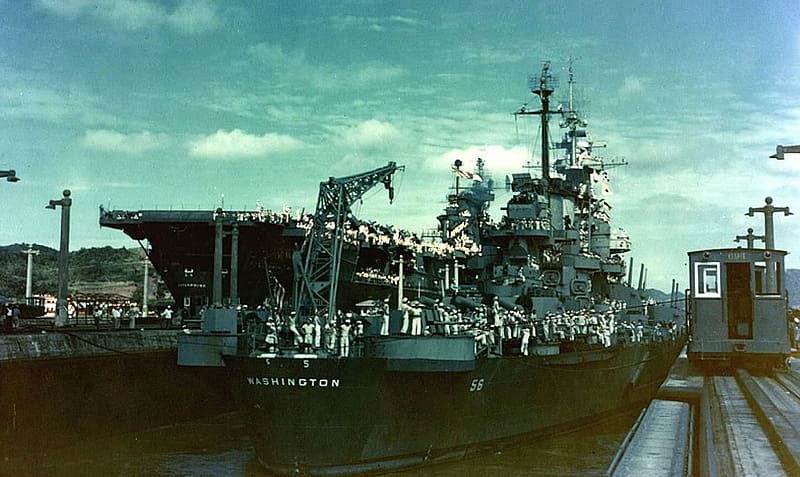USS Enterprise (CV-6), Aircraft carrier, warship, USS, USS Enterprise CV-6, Panama Channel, HD wallpaper