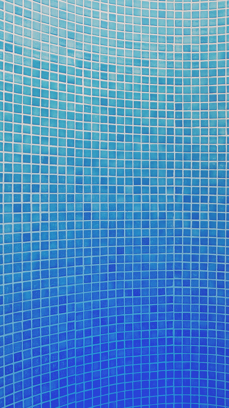 Pile of Tiles, grid, pixels, squares, system, repetition, pattern, blue, abstract, HD phone wallpaper