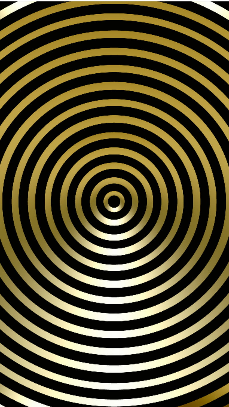 Twilight Zone, circles, gold, pattern, HD phone wallpaper