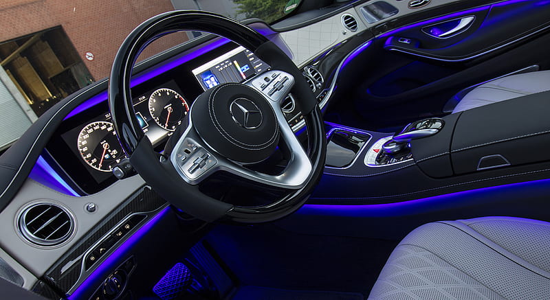 2018 Mercedes-Benz S-Class S 560 (Color: designo Diamond White Bright) - Interior Illumination , car, HD wallpaper
