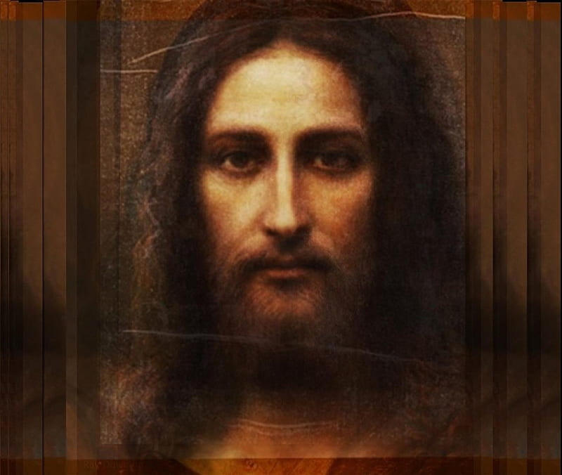 face of Jesus from Sudario of Turim, maria, jesus cristo, jesus, jesus christ, mary, HD wallpaper