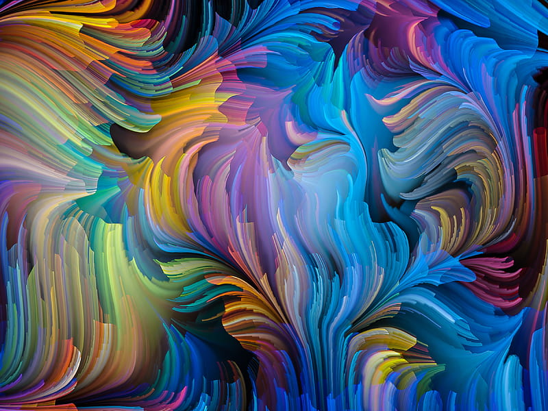 Colorful Brush Art, HD wallpaper