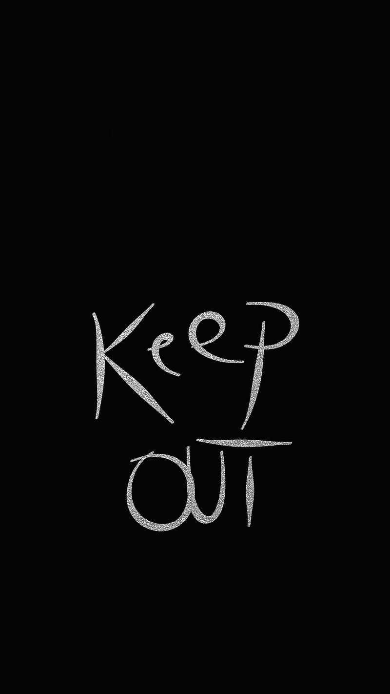 Keep Out , black, logo, HD phone wallpaper