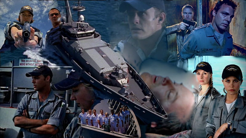 sea patrol, patrol, collage, boat, sea, HD wallpaper