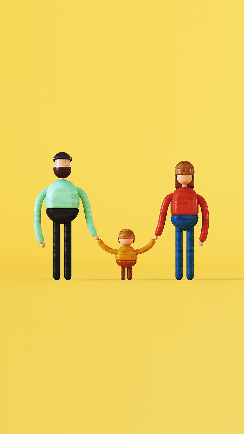 Wooden Family, 3d, 3d art, 3d illustration, Wooden, YIPPIEHEY, art, cgi, character, characterdesign, childish, color, colorful, dad, daughter, digital, digital art, digitalart, fam, family, father, fun, funny, illustration, kid, kids, mother, paps, play, playful, pop, popart, pops, quirky, son, toy, toys, HD phone wallpaper
