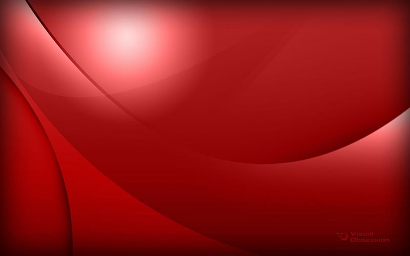 Red Shapes, red, curved shapes, overlapping, HD wallpaper