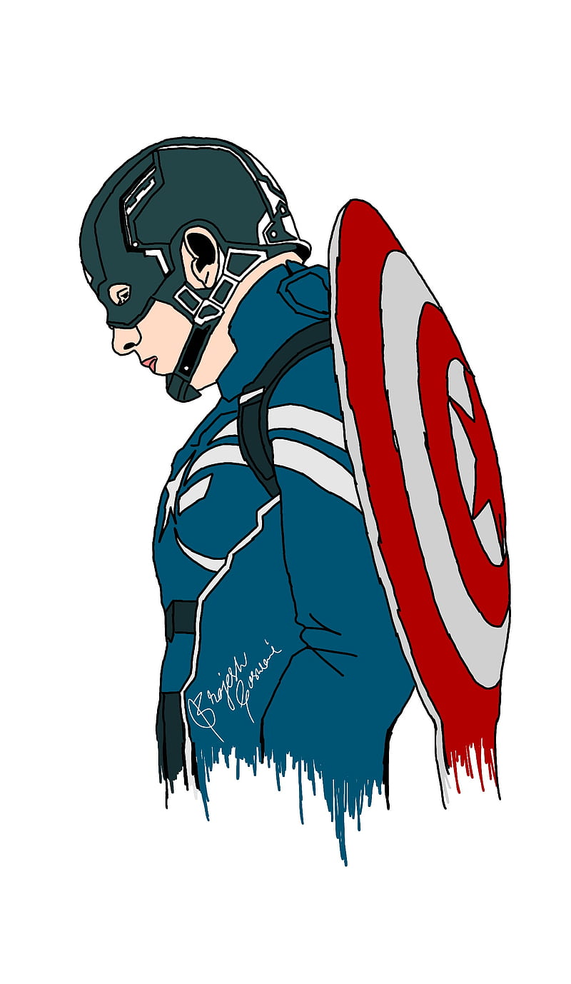 Captain America, best, brajeshgoswami, cool, marvel, miss, popular, sketch,  superhero, HD phone wallpaper | Peakpx