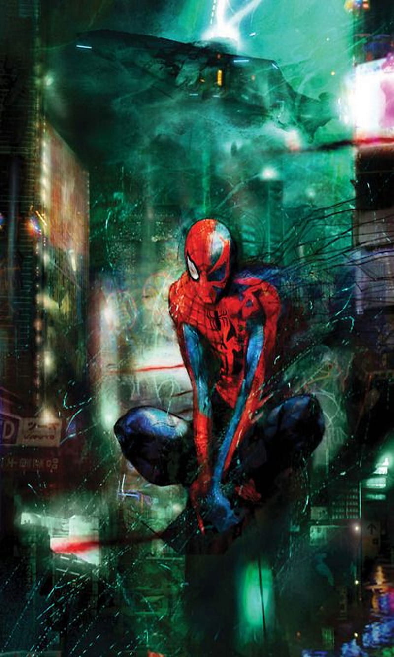 Spider Man, cartoon, spider-man, HD phone wallpaper | Peakpx