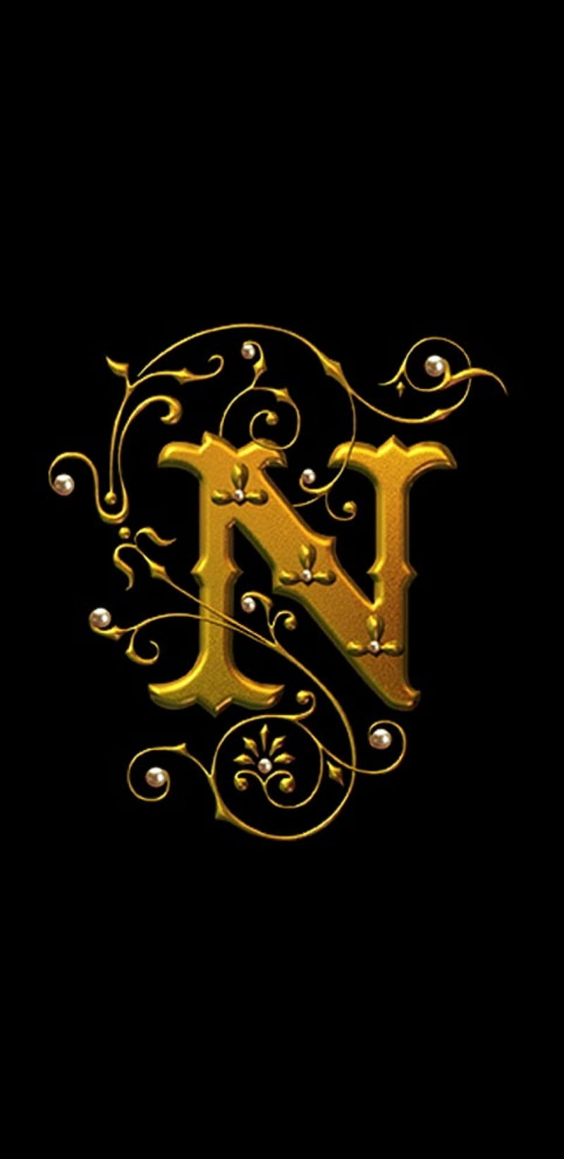 Letter n, royal, letter, letters, golden, black, alphabet, alphabets, HD  phone wallpaper | Peakpx